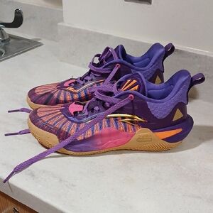 Kids Purple and Orange Athletic Shoes